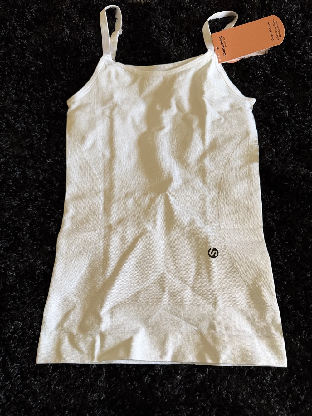 athletica White Ribbed Camisole Tank